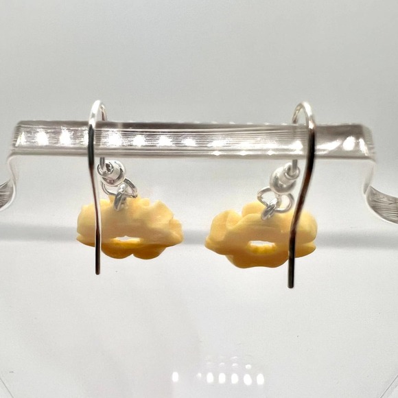 Hair Scrunchie Earrings - Pony Tail Holder Earrings - Quirky Earrings - Scrunchy - Picture 4 of 10